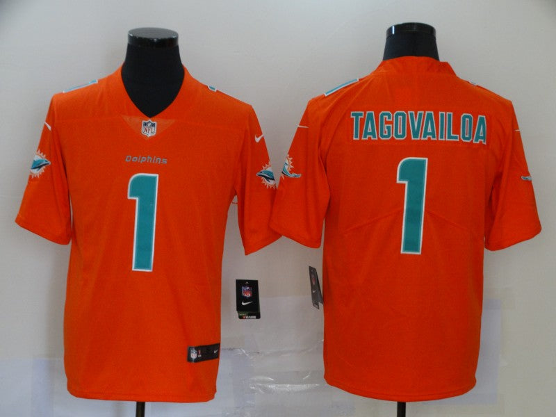 Men's Miami Dolphins Tua Tagovailoa #1 Orange Inverted Legend Jerseys