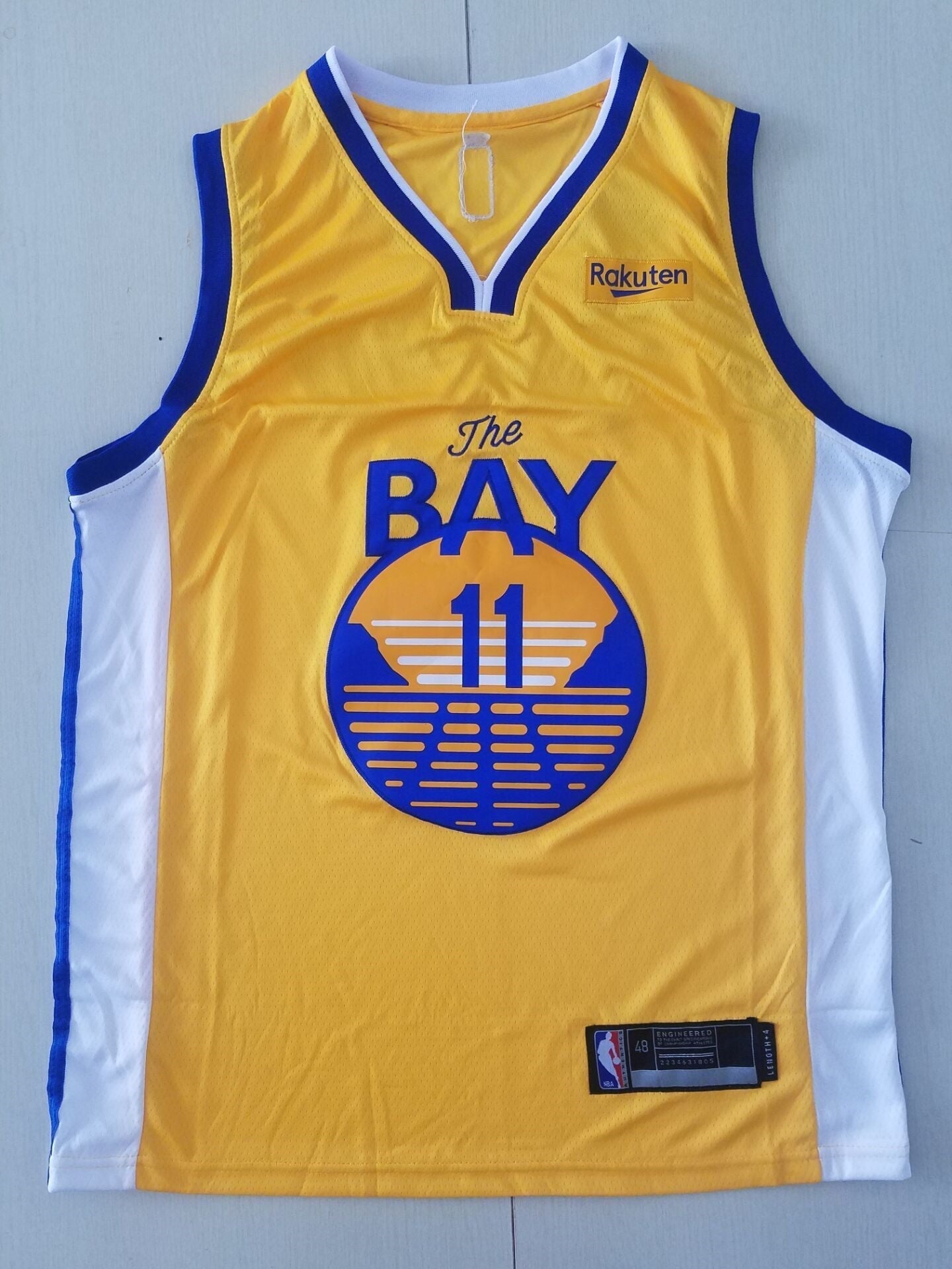 Men's Golden State Warriors Klay Thompson #11 Yellow Fashion Swingman Jerseys