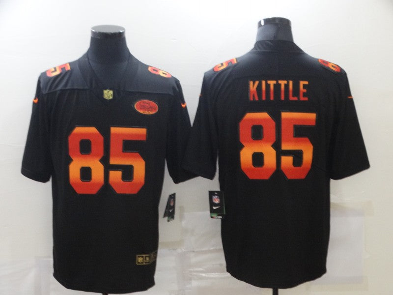 Men's San Francisco 49ers #85 George Kittle Black Game Player Jerseys