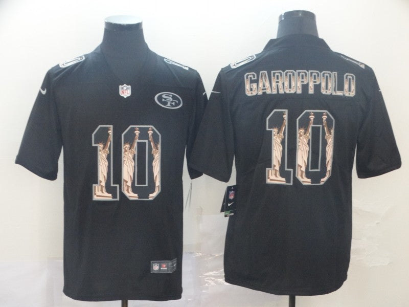 Men's San Francisco 49ers Jimmy Garoppolo #10 Black Alternate Game Jerseys