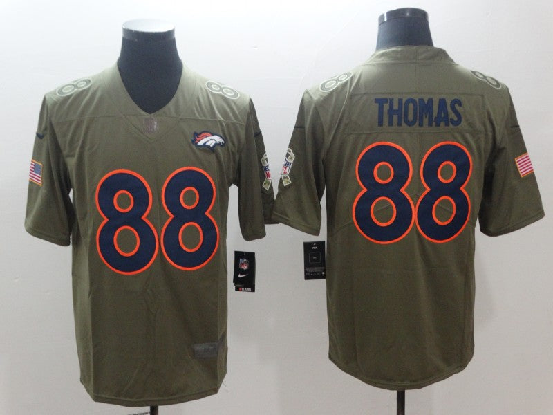 Men's Denver Broncos Demaryius Thomas #88 Brown Game Jerseys