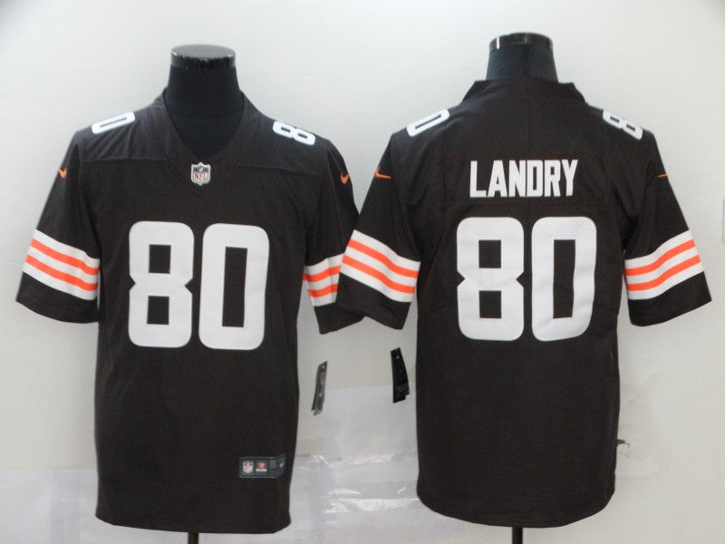 Men's Cleveland Browns Jarvis Landry #80 Brown Game Player Jerseys