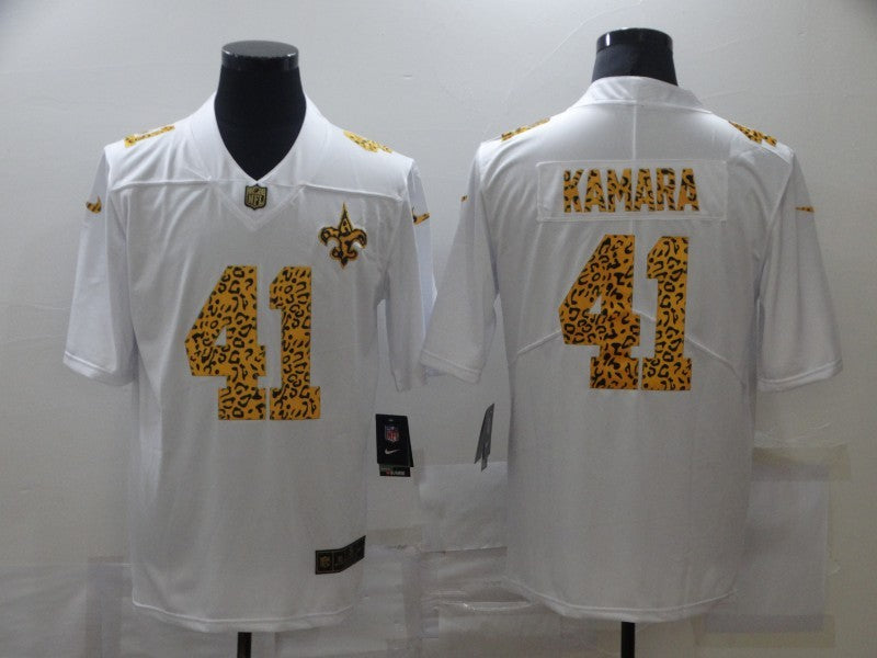 Men's New Orleans Saints Alvin Kamara #41 White Game Player Jerseys