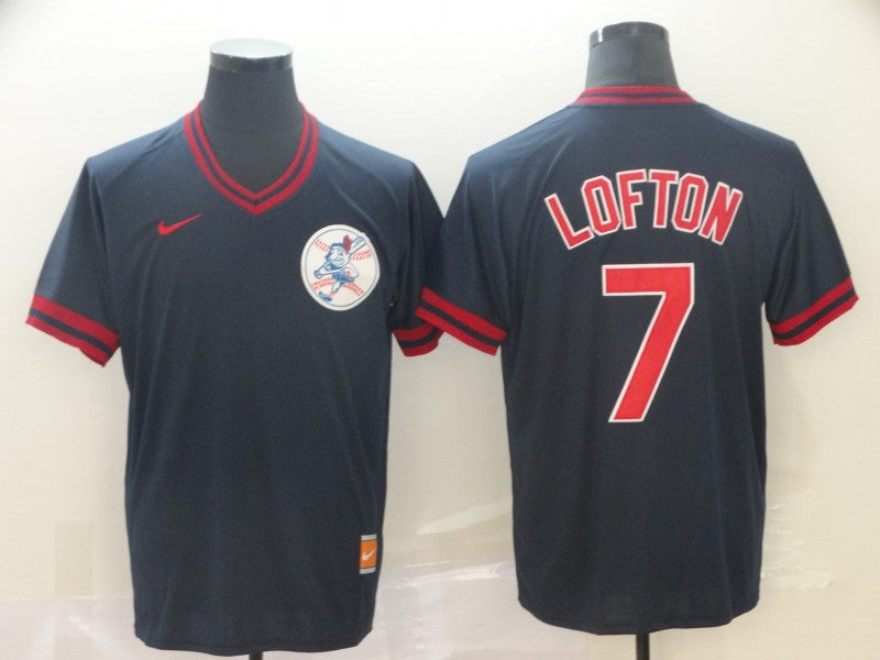 Men's Cleveland Guardians Kenny Lofton #7 Navy Replica Team Jerseys