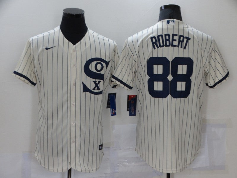Men's Chicago White Sox Luis Robert #88 Beige Replica Baseball Jerseys