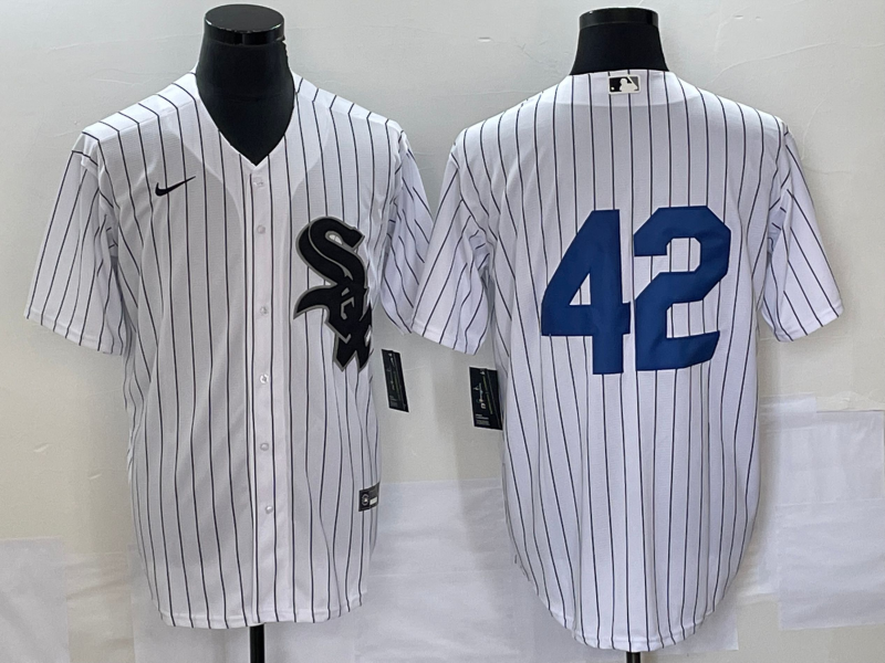 Men's Chicago White Sox #42 White 2023 Jackie Robinson Day Authentic Jerseys
