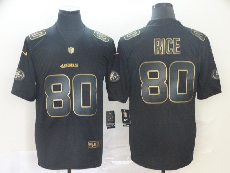 Men's San Francisco 49ers Jerry Rice #80 Black Alternate Game Jerseys