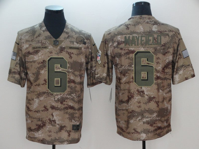 Men's Cleveland Browns Baker Mayfield Camouflage Player Legend Jerseys