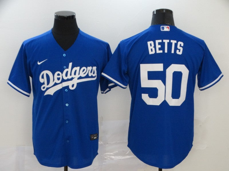Men's Los Angeles Dodgers Mookie Betts #50 Blue Replica Baseball Jerseys