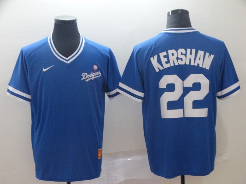 Men's Los Angeles Dodgers Clayton Kershaw #22 Blue Replica Game Jerseys