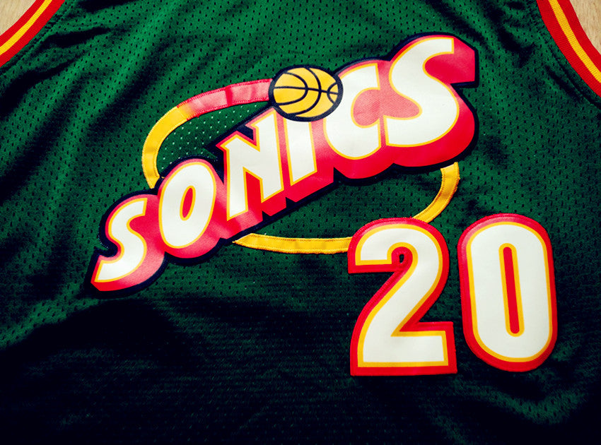 SuperSonics No. 20 Gloves Gary Payton Green 95-96 Classic Retro Premium Mesh Fan Edition Jersey