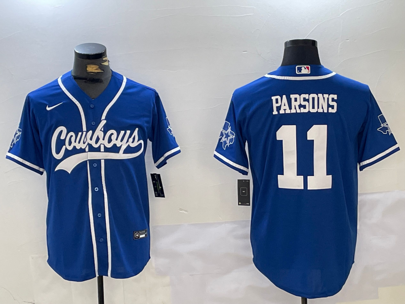 Men's Dallas Cowboys Micah Parsons #11 Blue Game Jerseys
