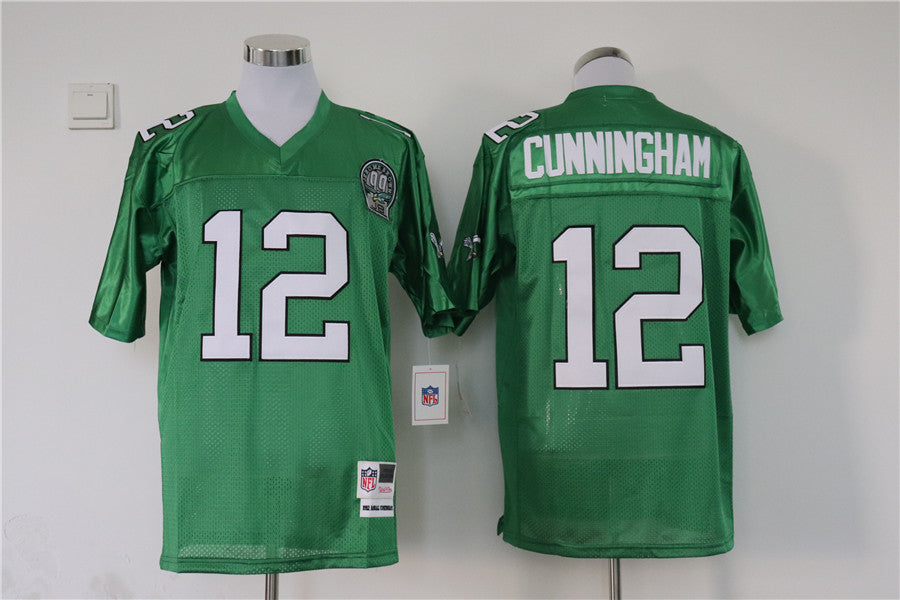 Men's Philadelphia Eagles Randall Cunningham Mitchell & Ness Kelly Green Legacy Replica Jerseys