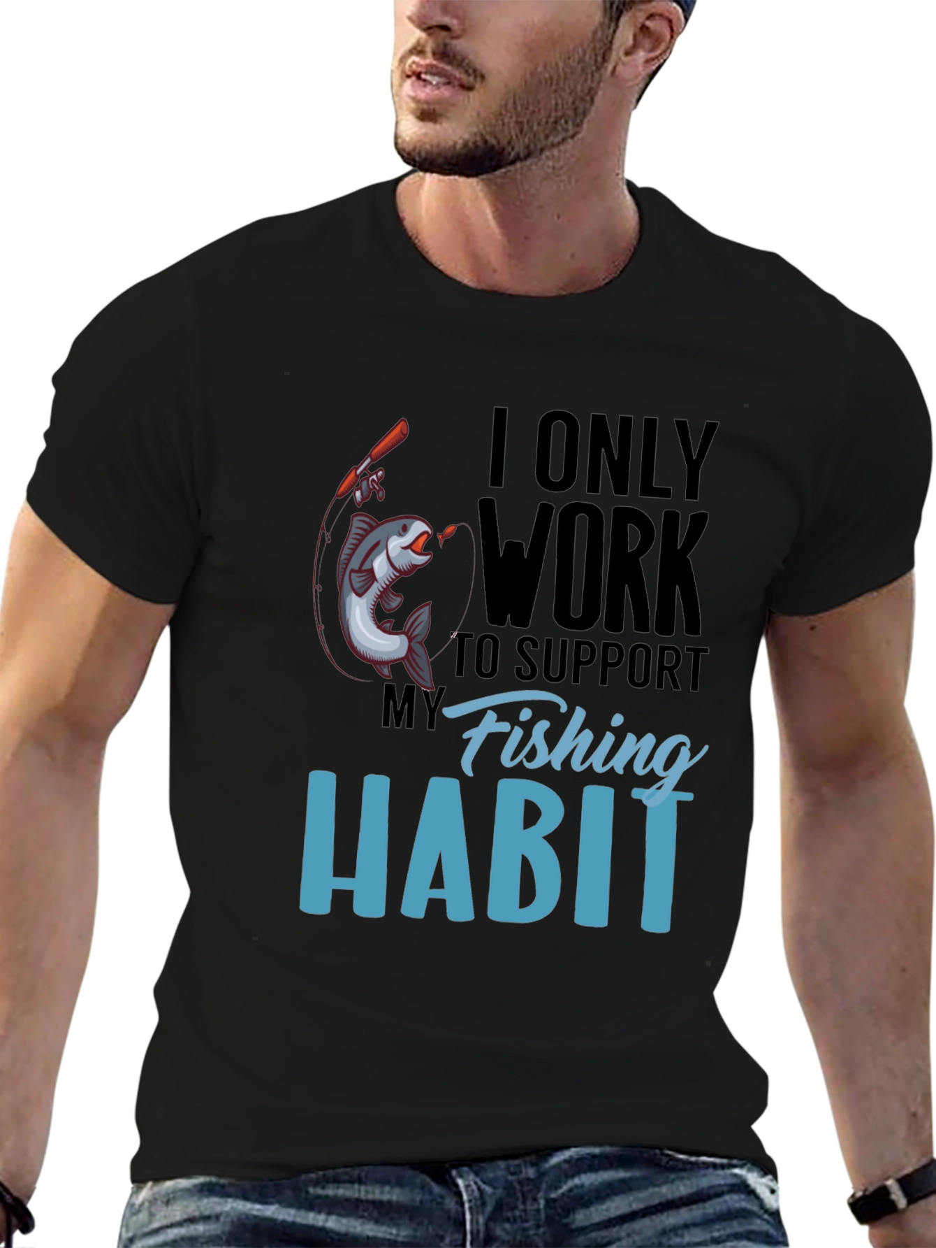 Funny Fishing Habit T-Shirt