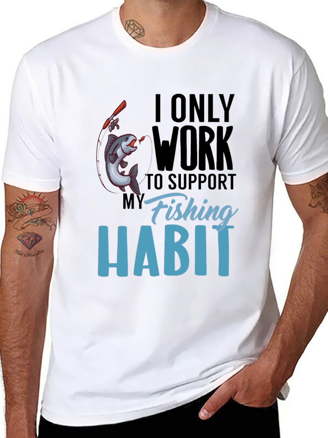 Funny Fishing Habit T-Shirt