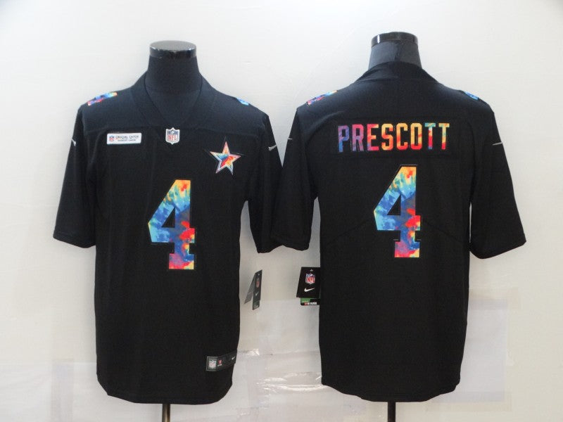 Men's Dallas Cowboys Dak Prescott #4 Black Game Jerseys