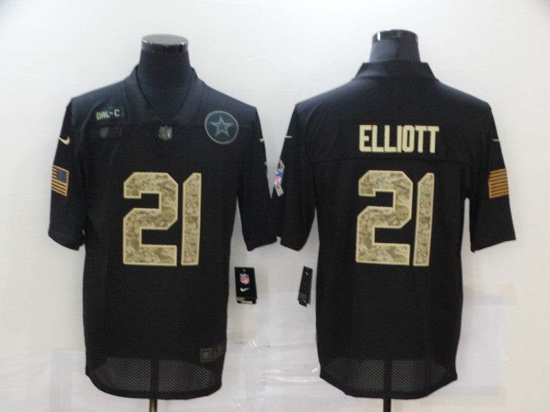 Men's Dallas Cowboys #21 Ezekiel Elliott Black Game Player Jerseys