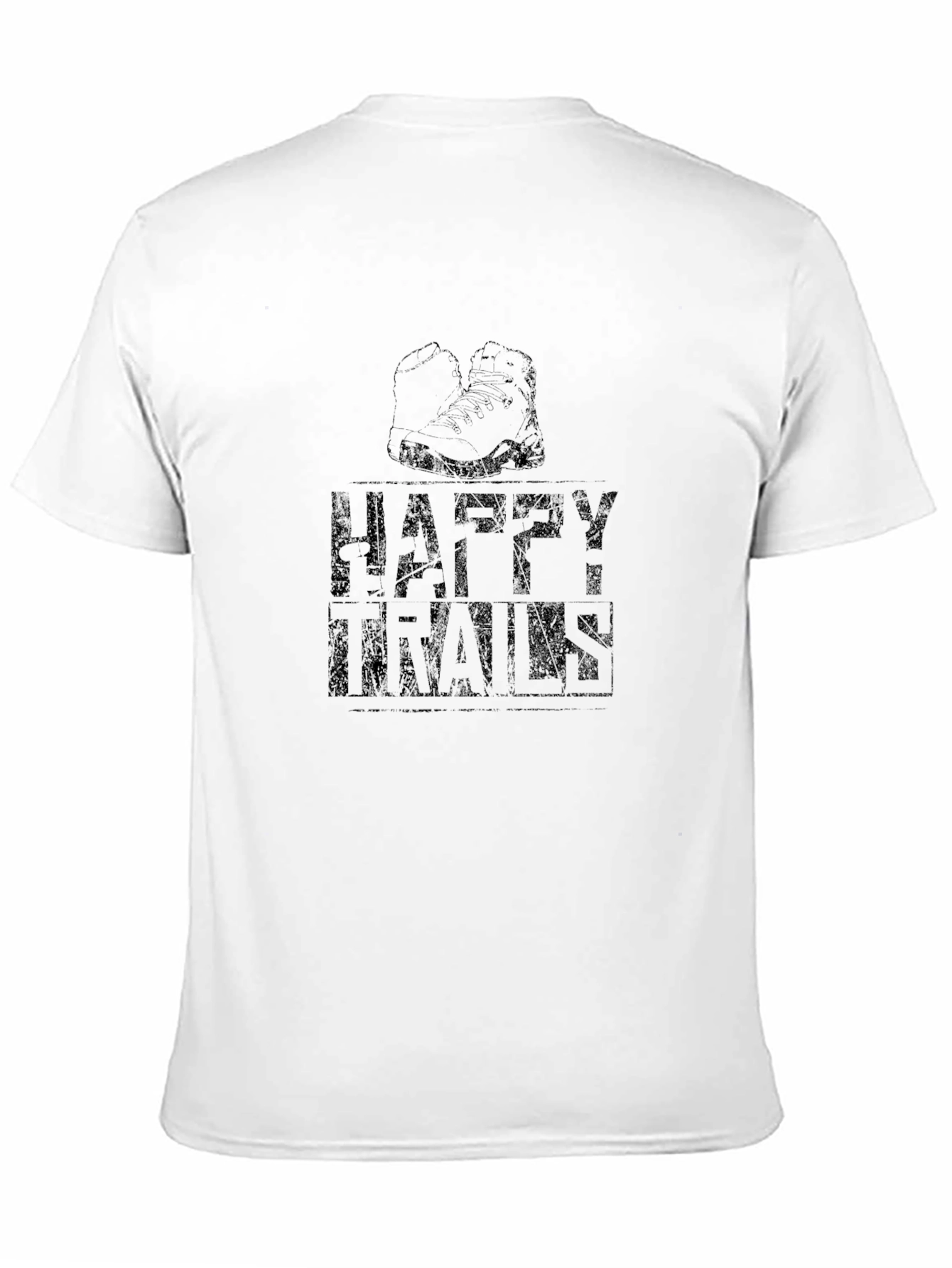 Happy Trails Graphic Tee - Black Cotton Casual Shirt