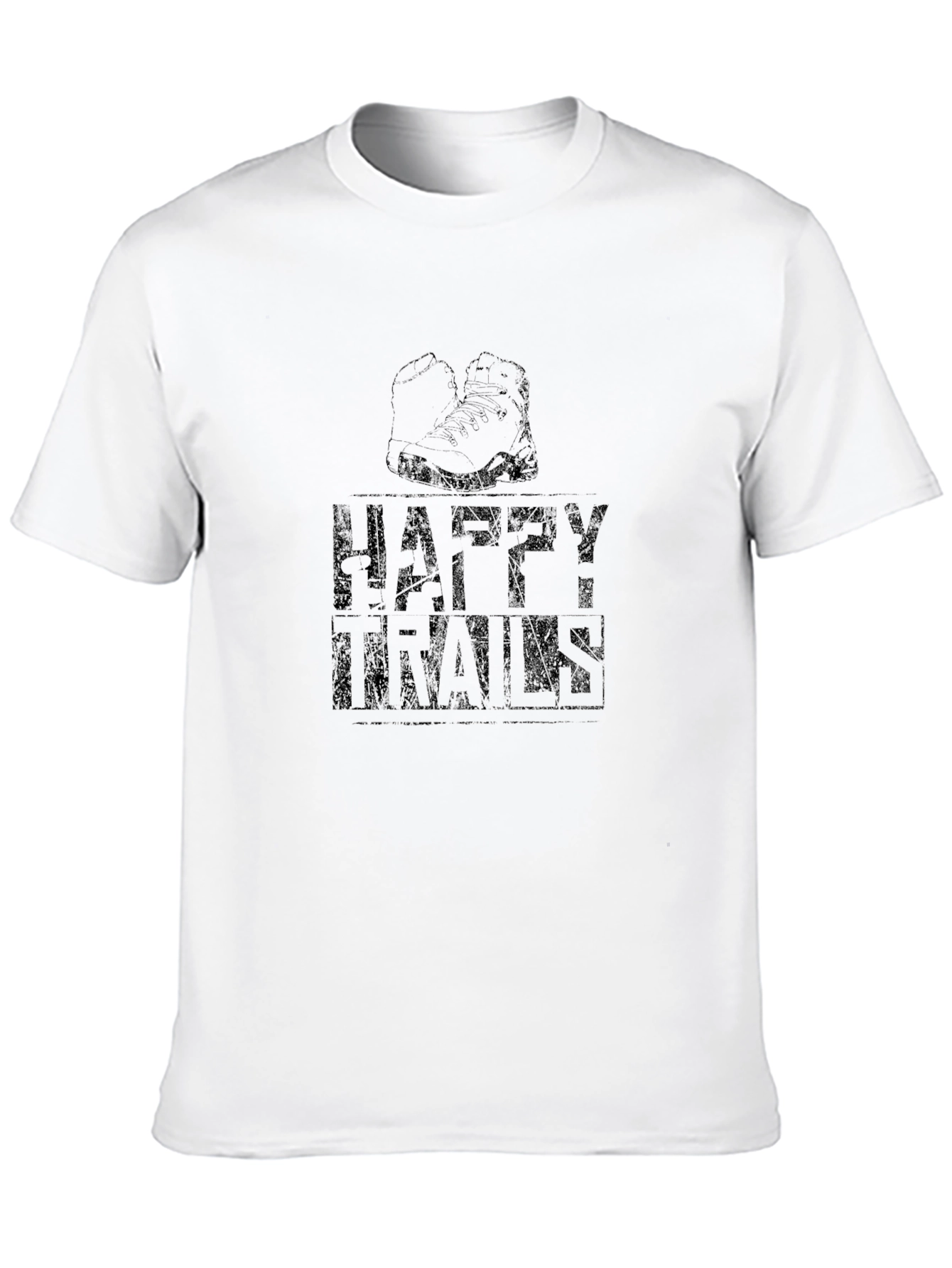 Happy Trails Graphic Tee - Black Cotton Casual Shirt