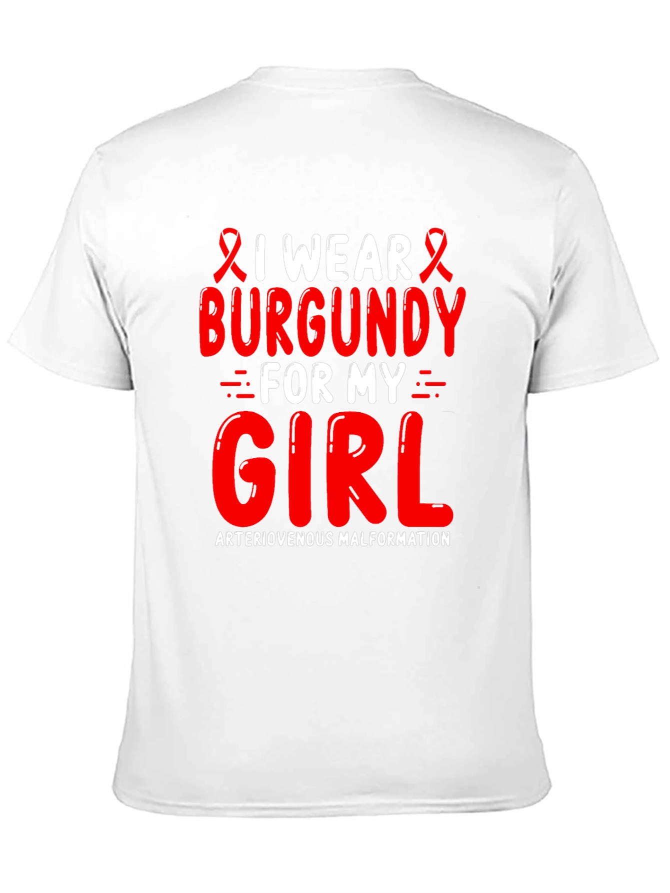 Burgundy Awareness T-Shirt - Arteriovenous Malformation Support