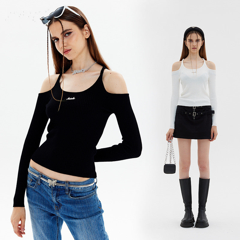 Comfortable Solid Top Women Pure Off Shoulder Top Solid Color