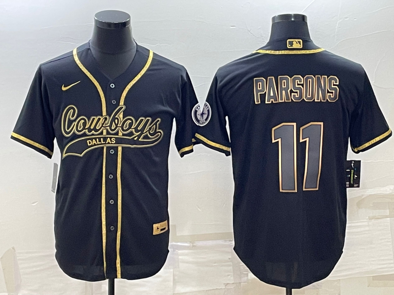 Men's Dallas Cowboys Micah Parsons #11 Black Game Jerseys Joint Edition