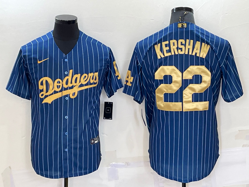 Men's Los Angeles Dodgers Clayton Kershaw #22 Blue Game Jerseys