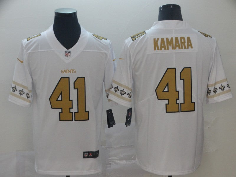 Men's New Orleans Saints #41 Alvin Kamara White Game Jerseys