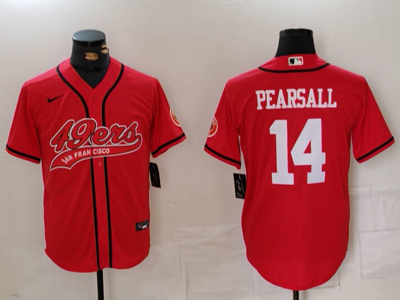 Men's San Francisco 49ers Ricky Pearsall #14 Red Game Player Jerseys