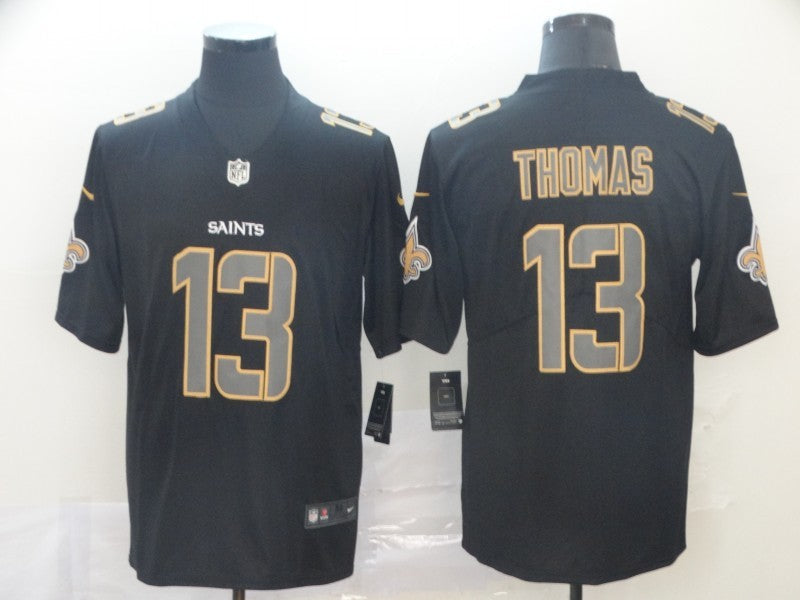 Men's New Orleans Saints Michael Thomas #13 Black Authentic Game Jerseys