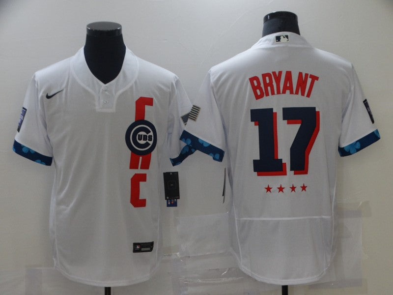 Men's Chicago Cubs Kris Bryant #17 White All Star Player Jerseys
