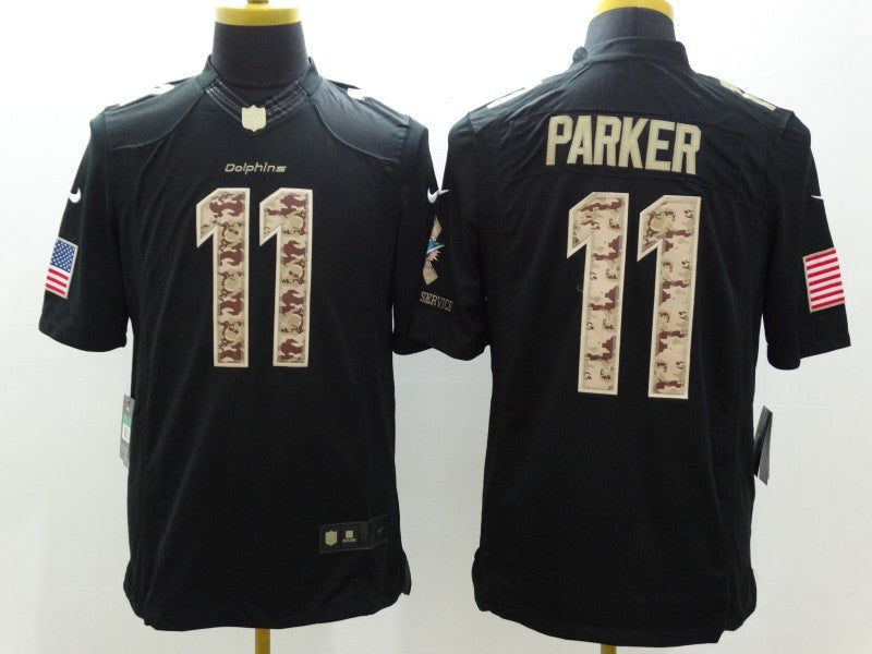 Men's Miami Dolphins DeVante Parker #11 Black Game Player Jerseys
