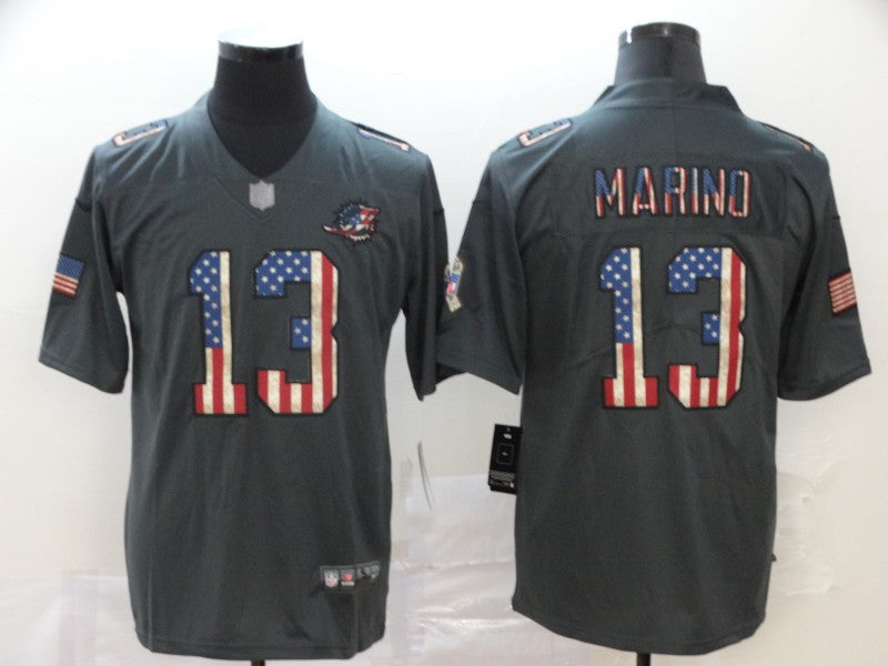 Men's Miami Dolphins Dan Marino #13 Black Alternate Player Game Jerseys