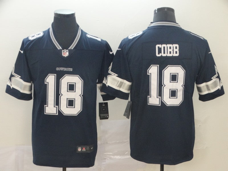 Men's Dallas Cowboys Randall Cobb #18 Navy Game Player Jerseys