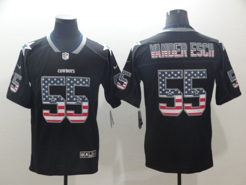 Men's Dallas Cowboys Leighton Vander Esch #55 Black Game Jerseys