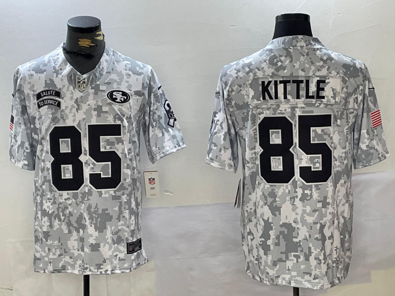 Men's San Francisco 49ers George Kittle #85 Arctic Camo 2024 Salute to Service Limited Jerseys