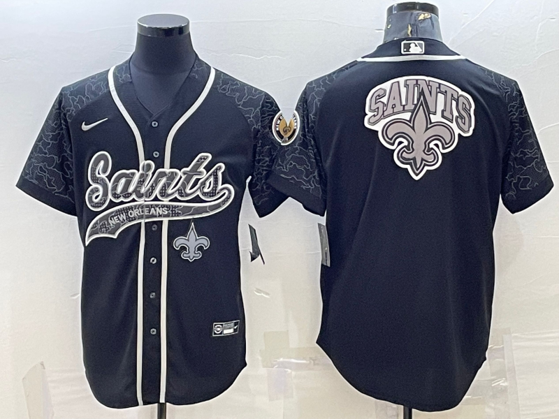 Men's New Orleans Saints Black RFLCTV Limited Jerseys