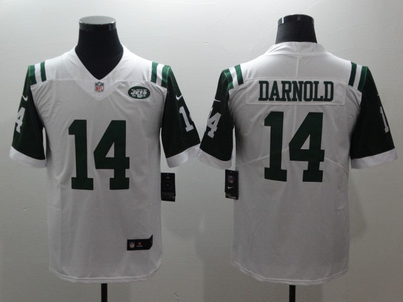 Men's New York Jets Sam Darnold #14 White Game Player Jerseys
