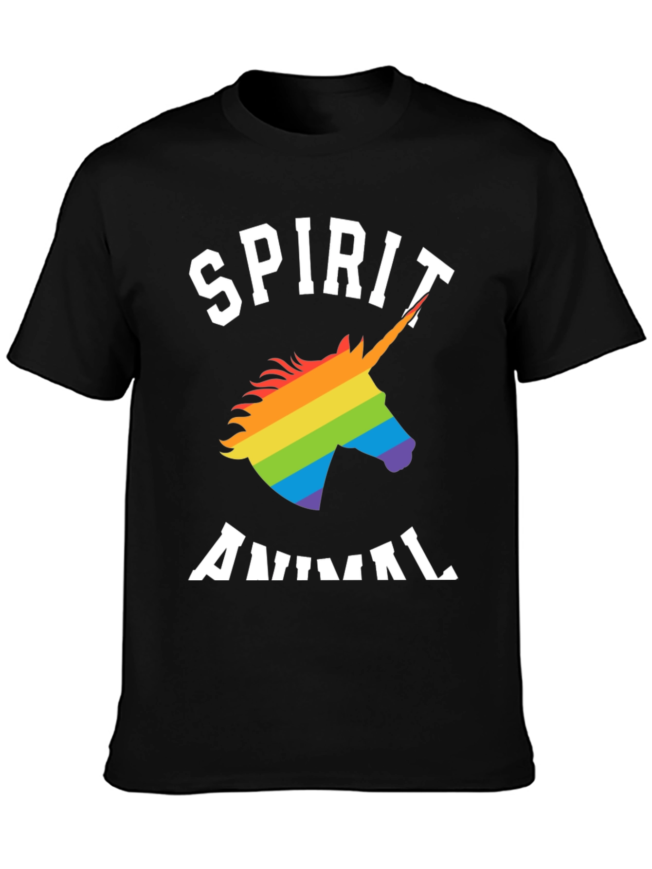 Spirit Animal Rainbow Unicorn Graphic T-Shirt