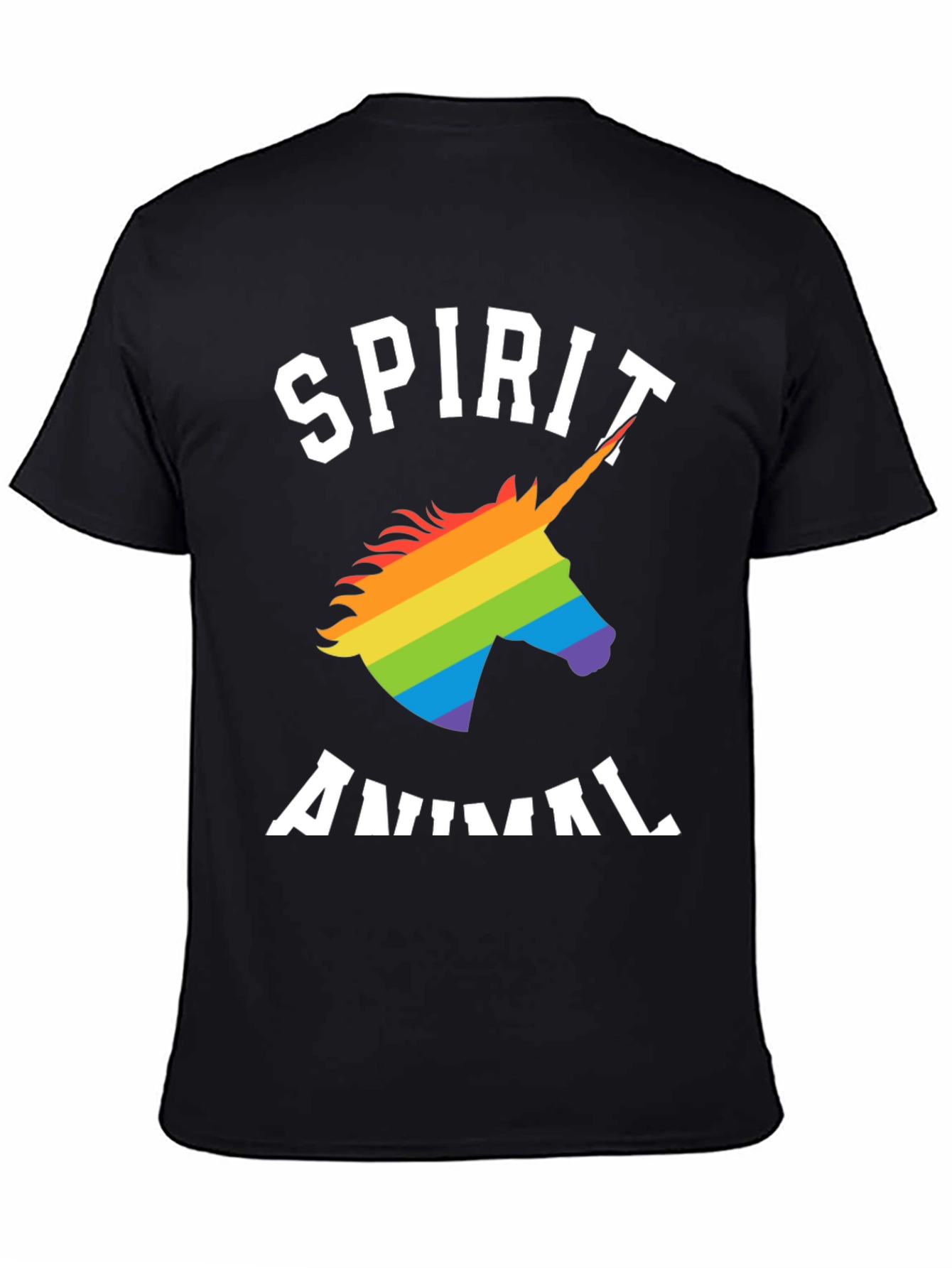 Spirit Animal Rainbow Unicorn Graphic T-Shirt