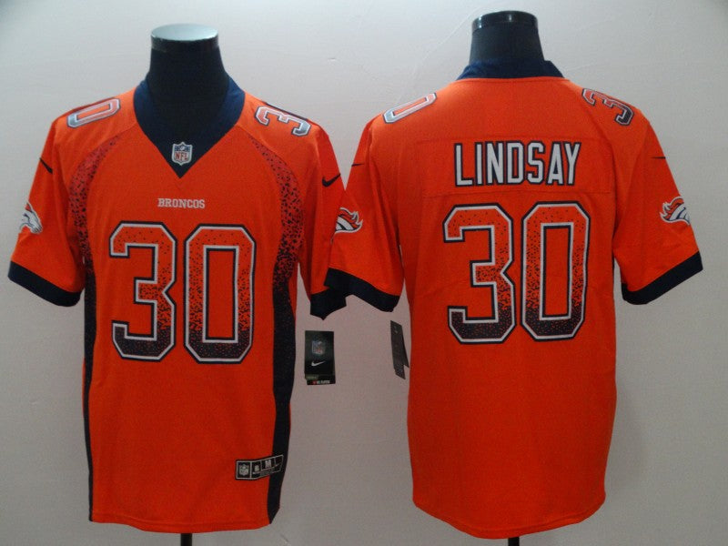 Men's Denver Broncos Phillip Lindsay #30 Orange Player Jerseys