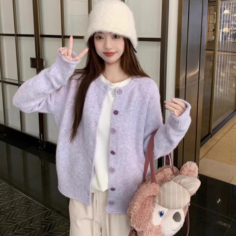 Stylish Knit Apparel Knitted Outerwear For Petite Women