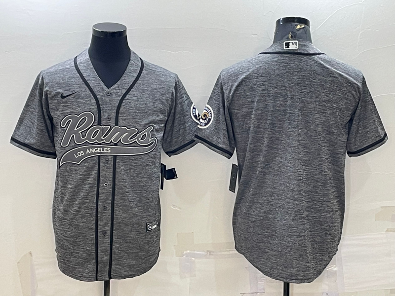 Men's Los Angeles Rams Gray Blank Jerseys