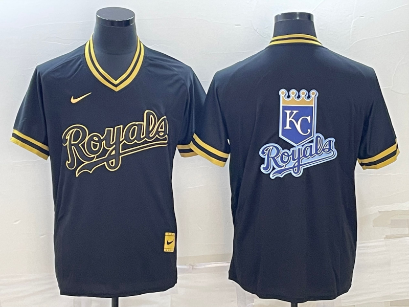 Men's Kansas City Royals Black Replica Player Jerseys