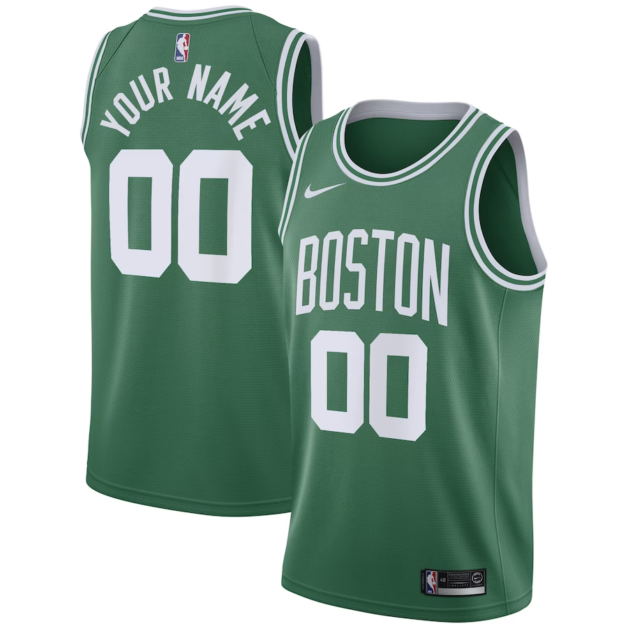 Men's Boston Celtics Kelly Green 2020/21 Swingman Custom Jerseys - Icon Edition