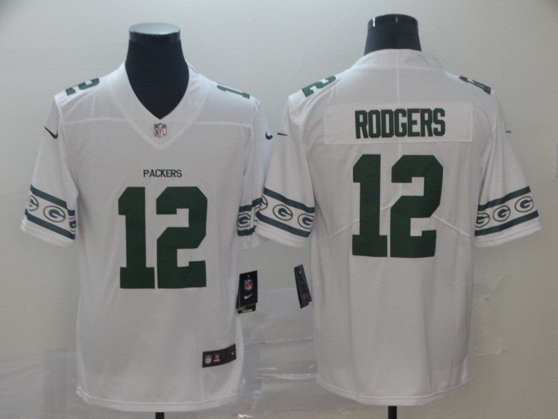 Men's Green Bay Packers Aaron Rodgers #12 White Game Player Jerseys