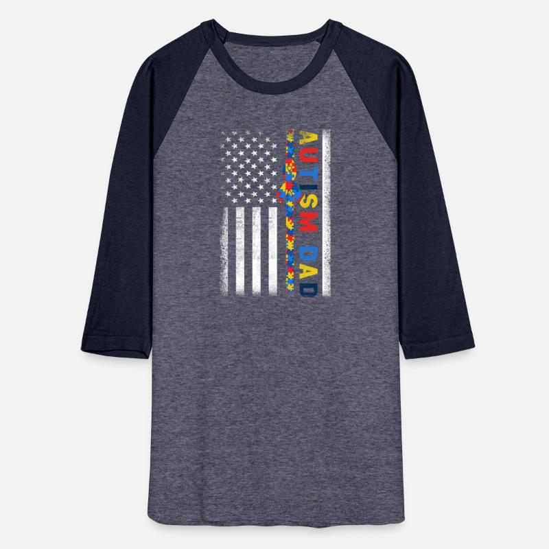 American Flag Autism Awareness Dad Support