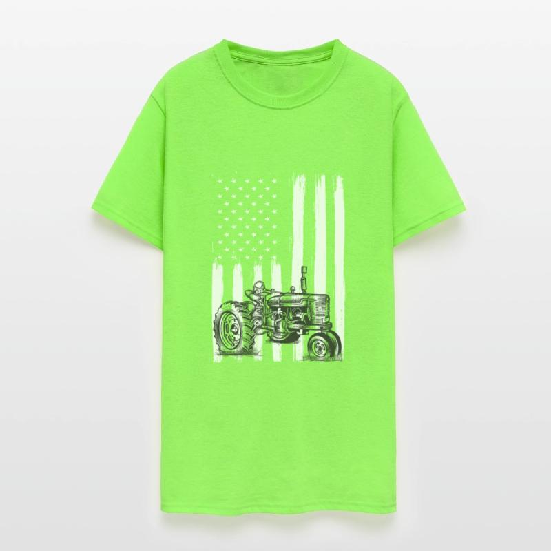 American Flag Farm Tractor Patriotic US Farming