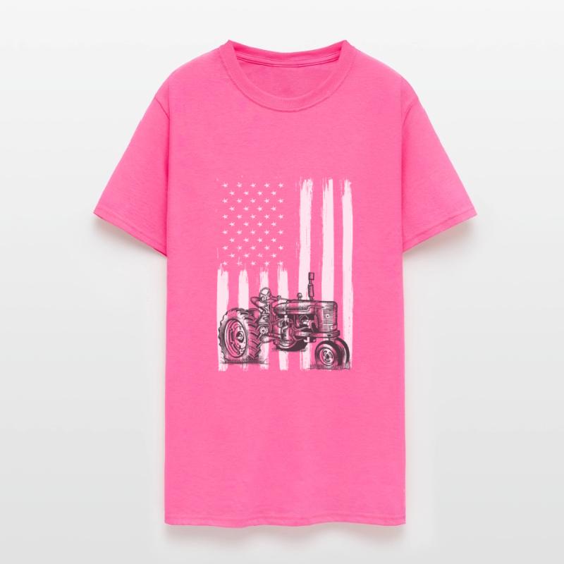 American Flag Farm Tractor Patriotic US Farming