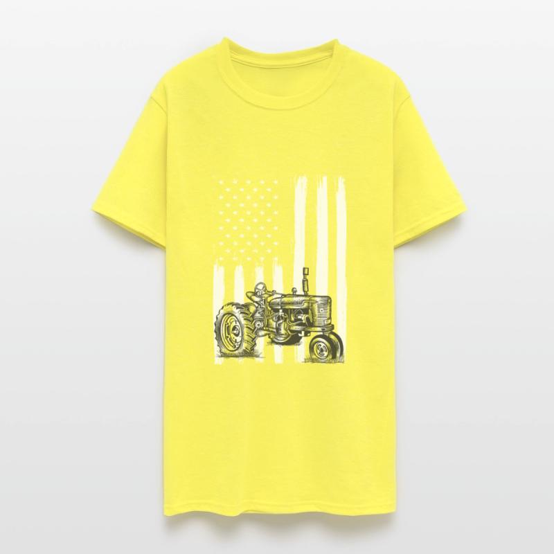 American Flag Farm Tractor Patriotic US Farming